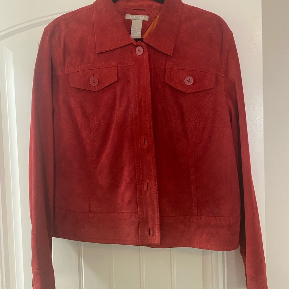 Fieldgear Red Suede Jean Jacket